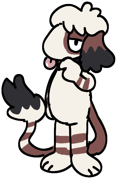 a heavy-lidded lacey with a dark grey accent color